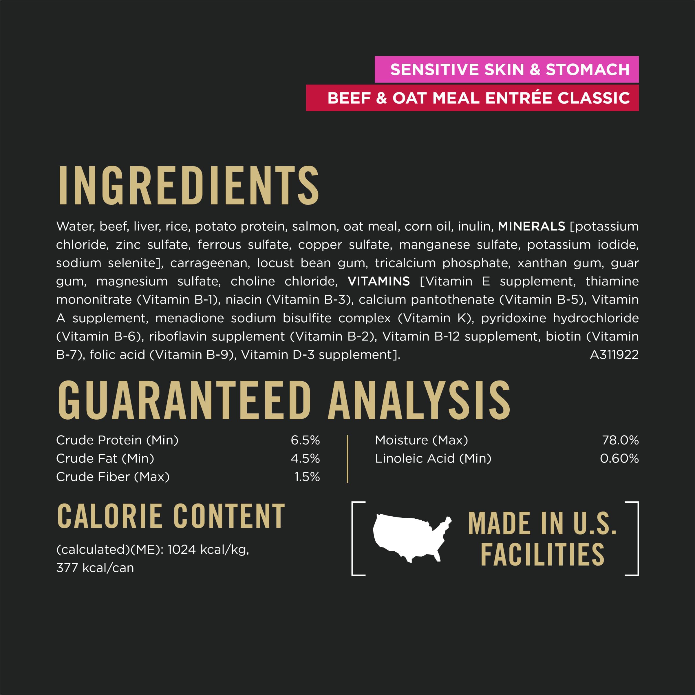 Purina Pro Plan: fibre prébiotique naturelle favorisant la santé intestinale et digestion plus régulière.
