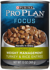 Purina Pro Plan Focus Dinde et Riz, entrée en conserve pour chien adulte, soutien possible au poids.