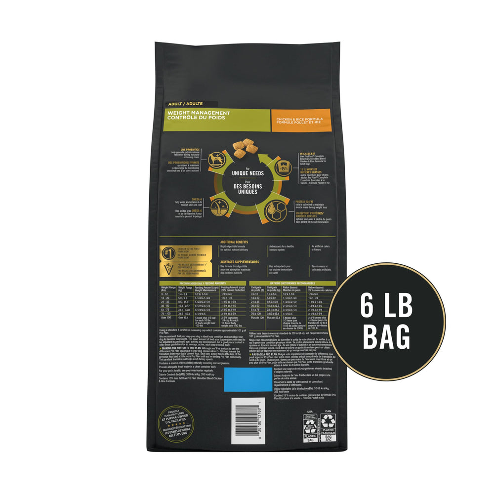 Purina Pro Plan Gestion du Poids fibres prébiotiques naturelles favorisant la digestion