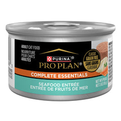 Purina Pro Plan Grain Free Pâté Fruits de Mer, boîte 3oz, repas savoureux pour chat adulte.