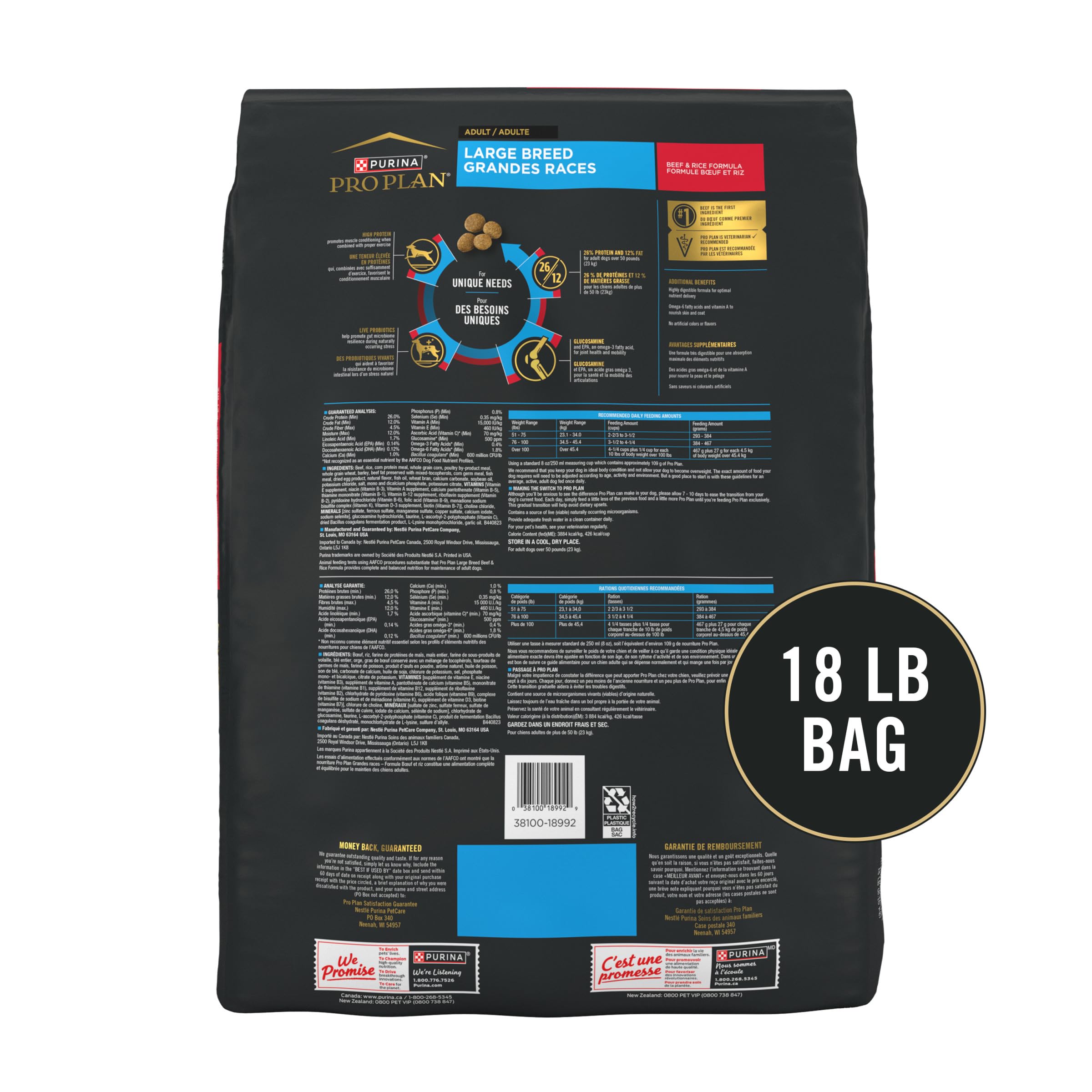 Probiotiques inclus dans chaque portion pour soutenir la digestion.