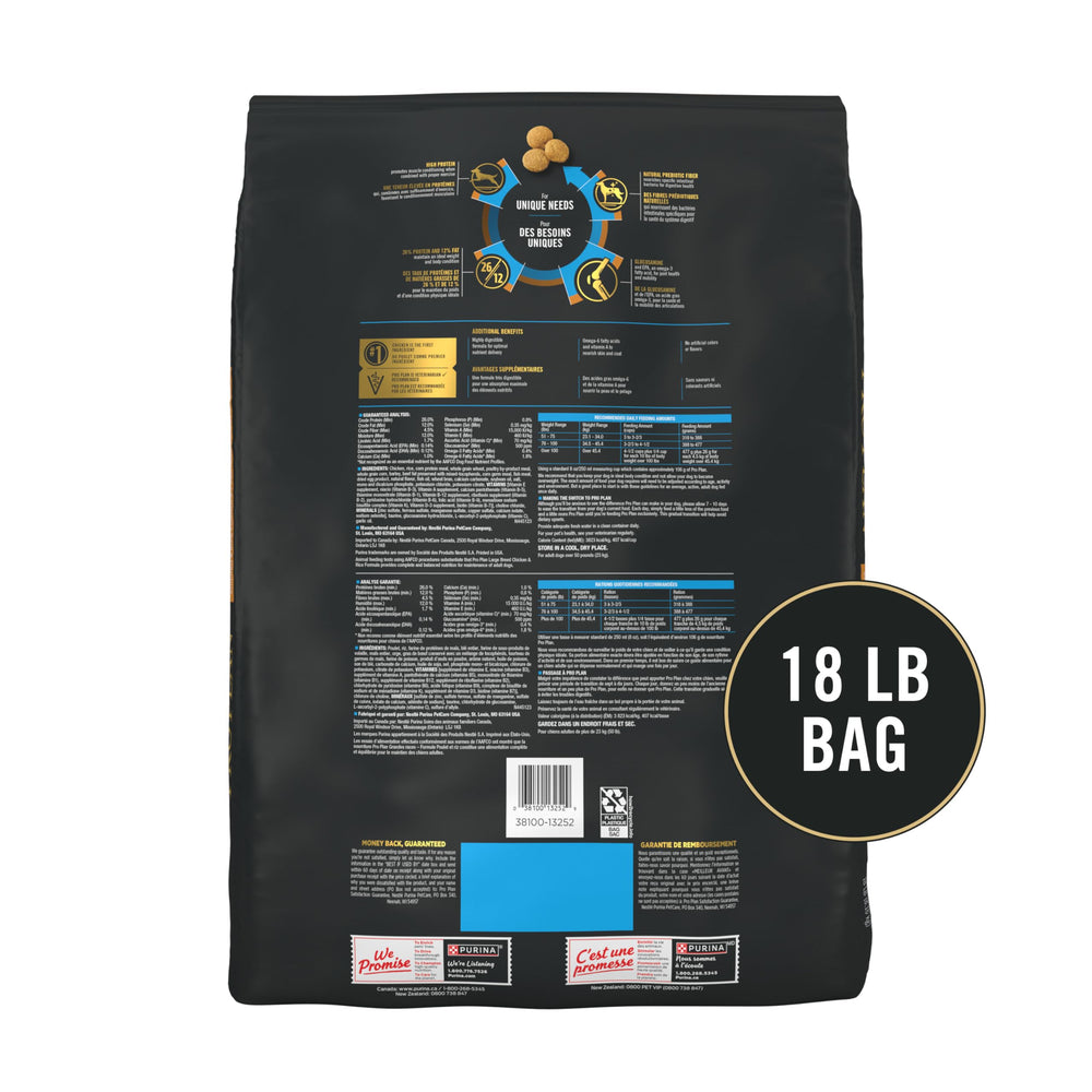 Purina Pro Plan Grande Race meilleure absorption des nutriments dans l'alimentation.