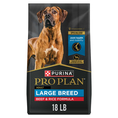 Purina Pro Plan Grande croquettes boeuf riz, idéale pour grands chiens.