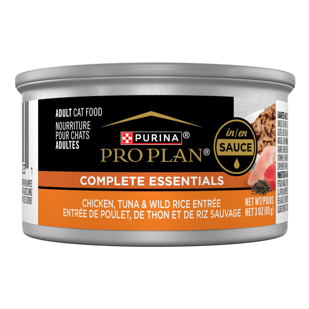Purina Pro Plan Gravy — chat poulet-thon-riz sauce, goût riche et alimentation équilibrée.