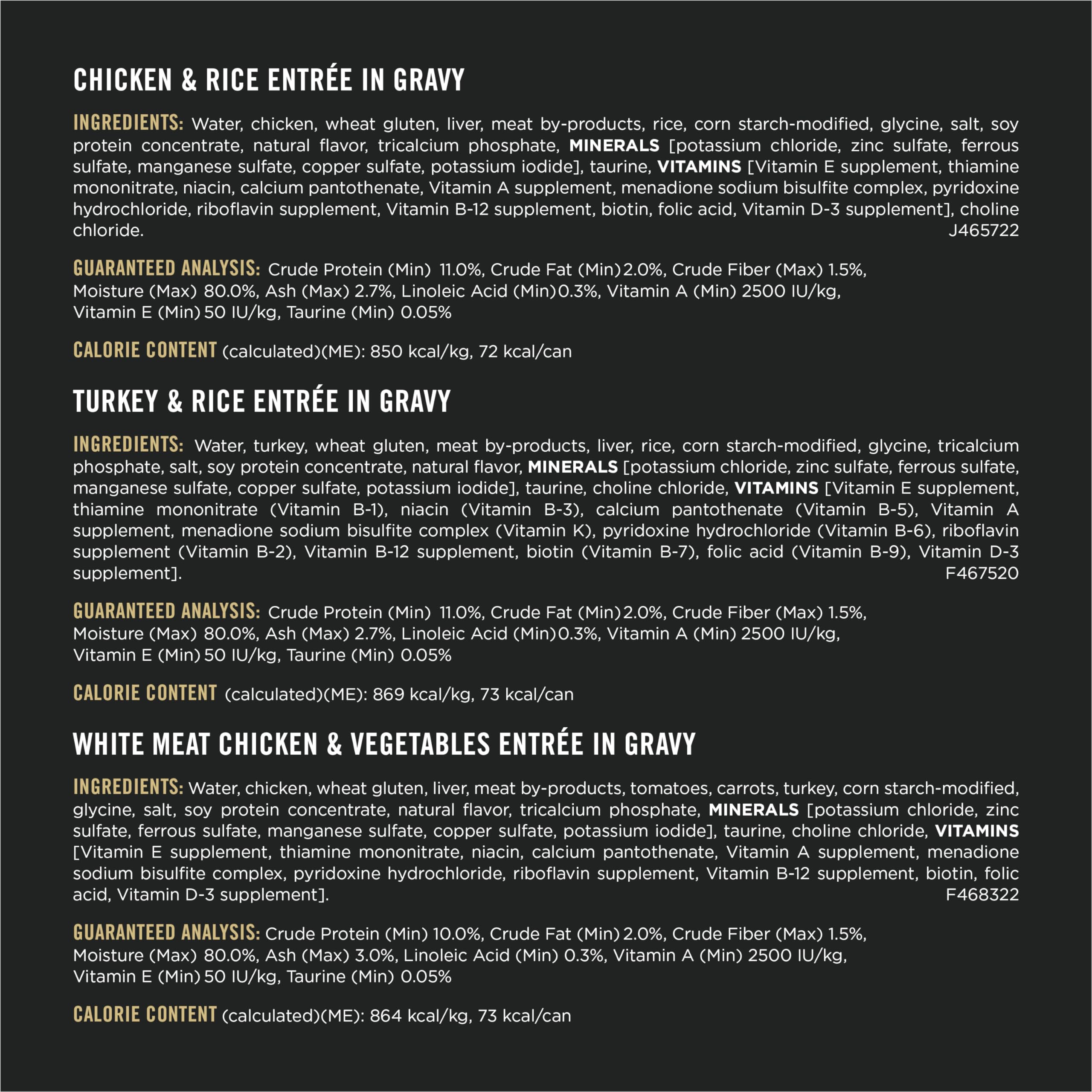 Purina Pro Plan Gravy entrées variées 85 g, diversité de goûts.