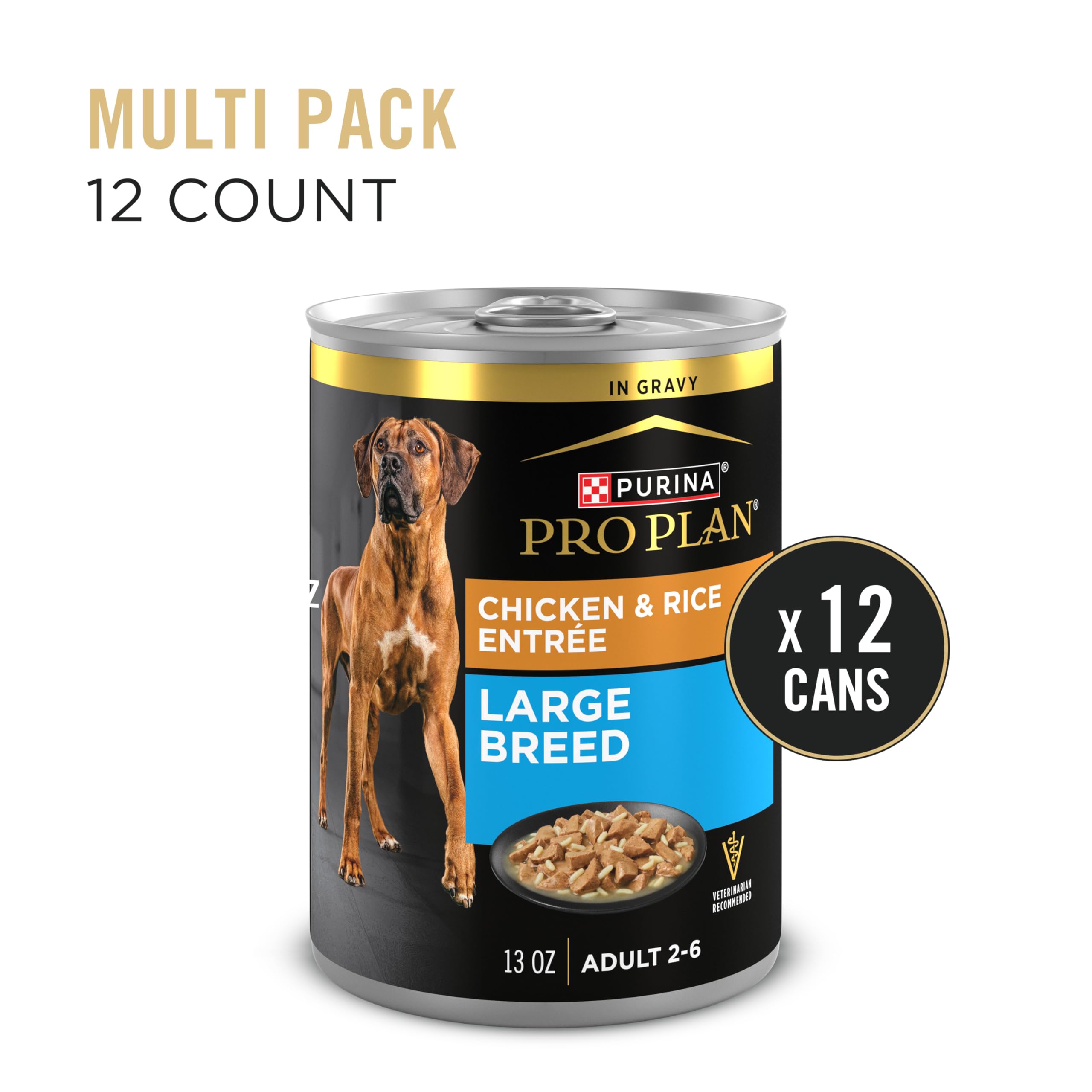 Purina Pro Plan Gravy poulet et riz en sauce, contribue à une peau et un pelage sains.