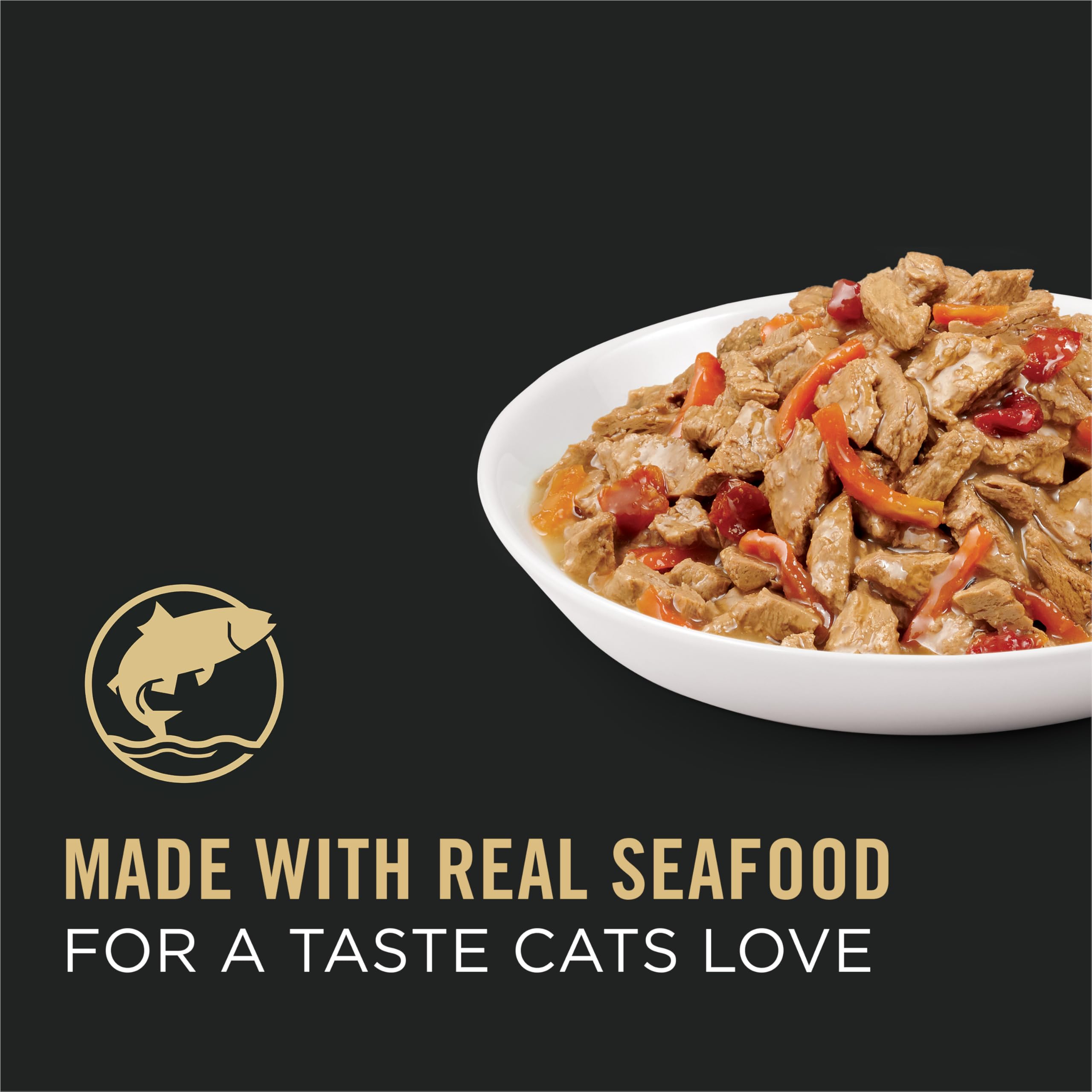 Purina Pro Plan Gravy Seafood Stew, sauce onctueuse, appétit amélioré lors des repas.
