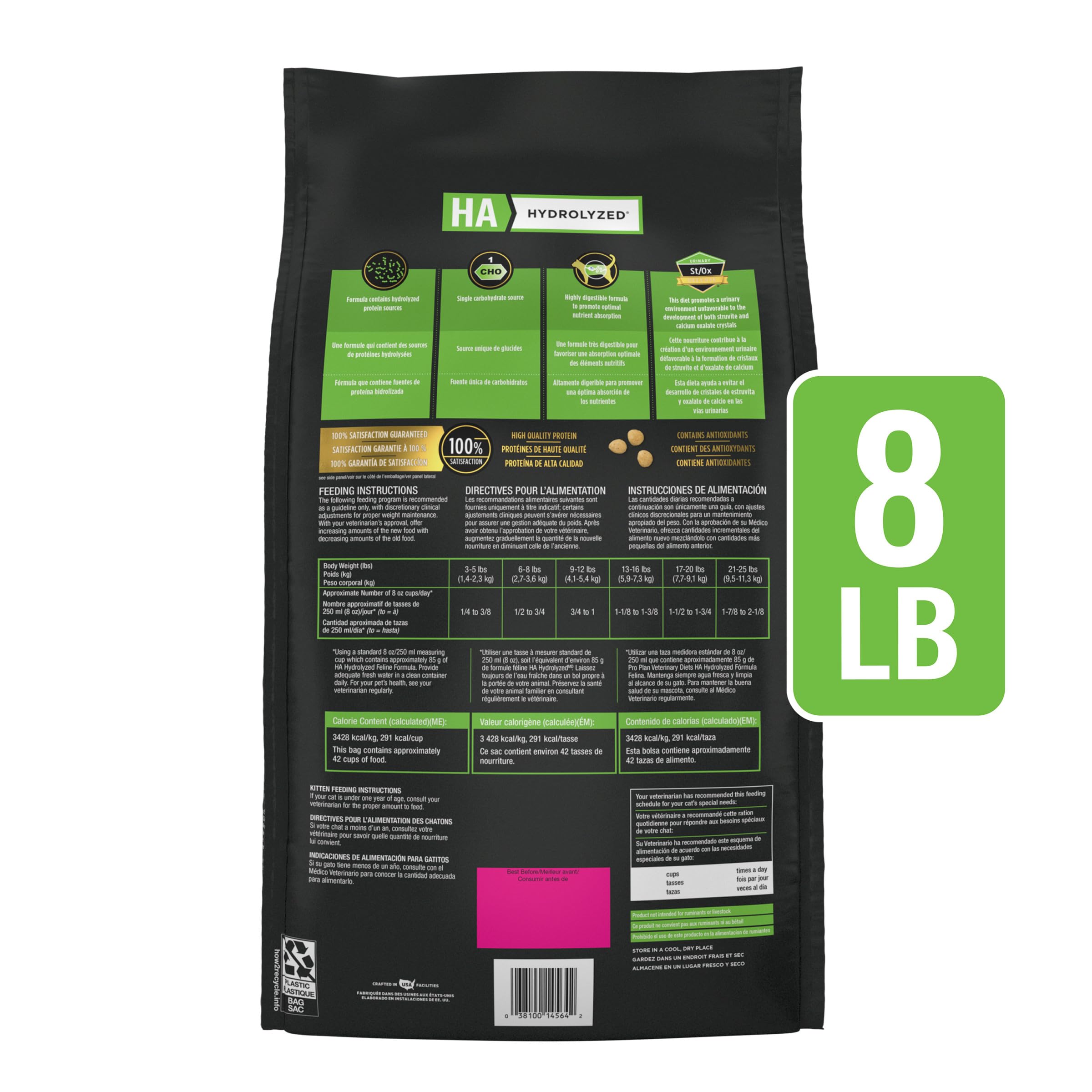 Utilisation quotidienne Purina Pro Plan HA chat
