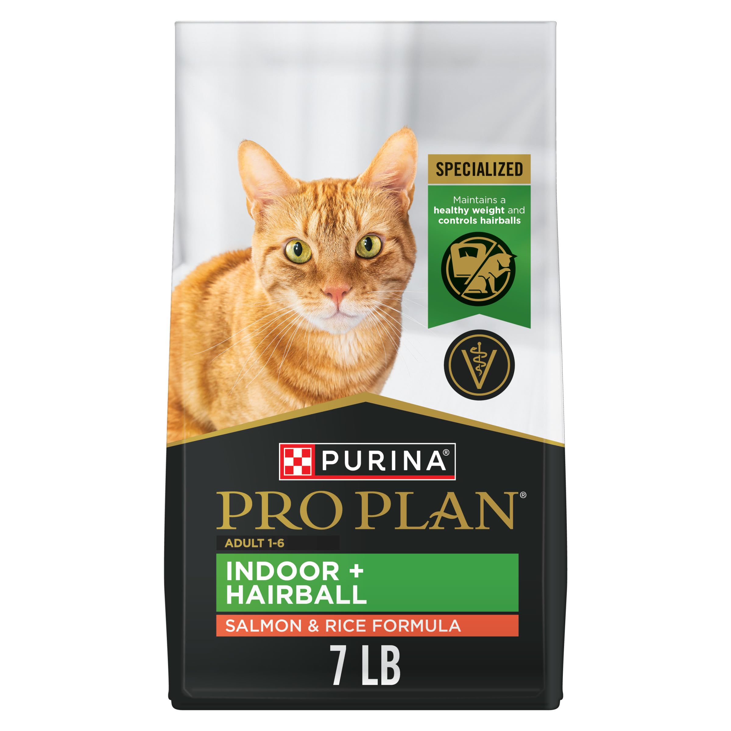 Purina Pro Plan Hairball Management – sachet chat intérieur saumon et riz, nutrition adaptée.