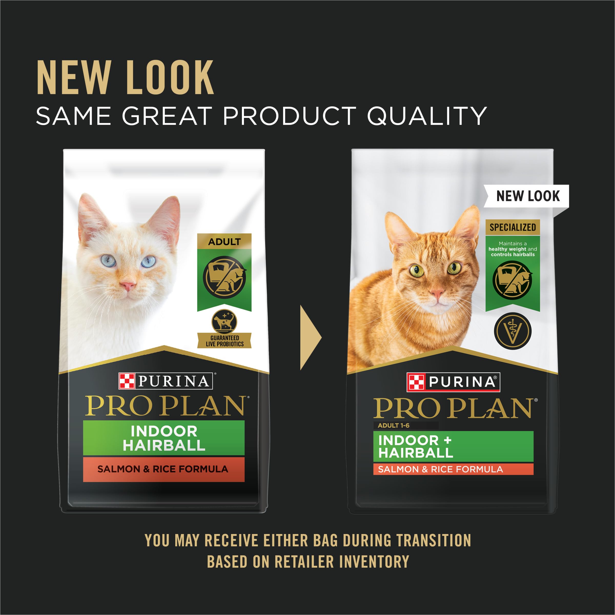 Purina Pro Plan Hairball Management – saumon premier ingrédient pour une source de protéines.