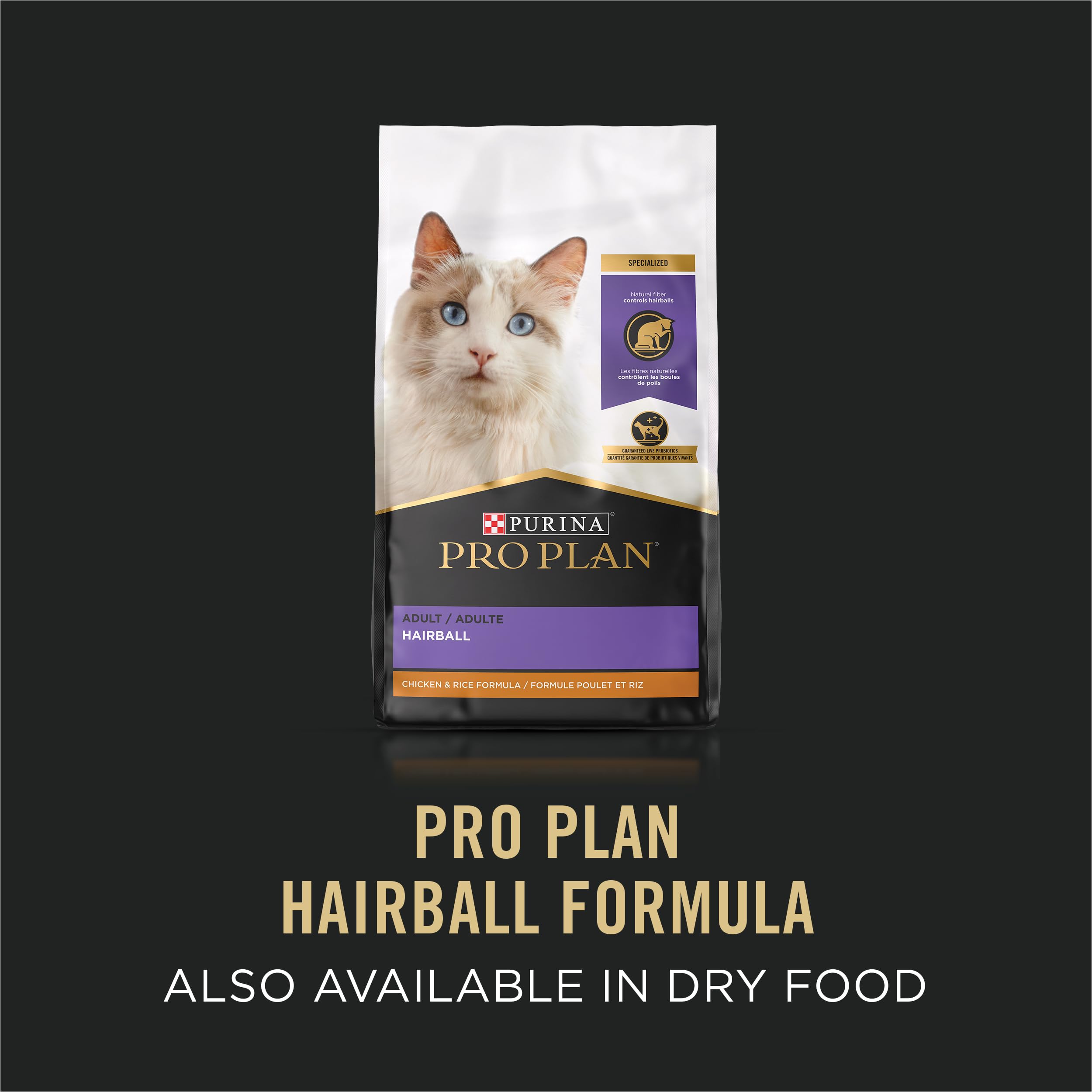 Purina Pro Plan Hairball Pack 24 Saumon: pack pratique pour planifier les repas.
