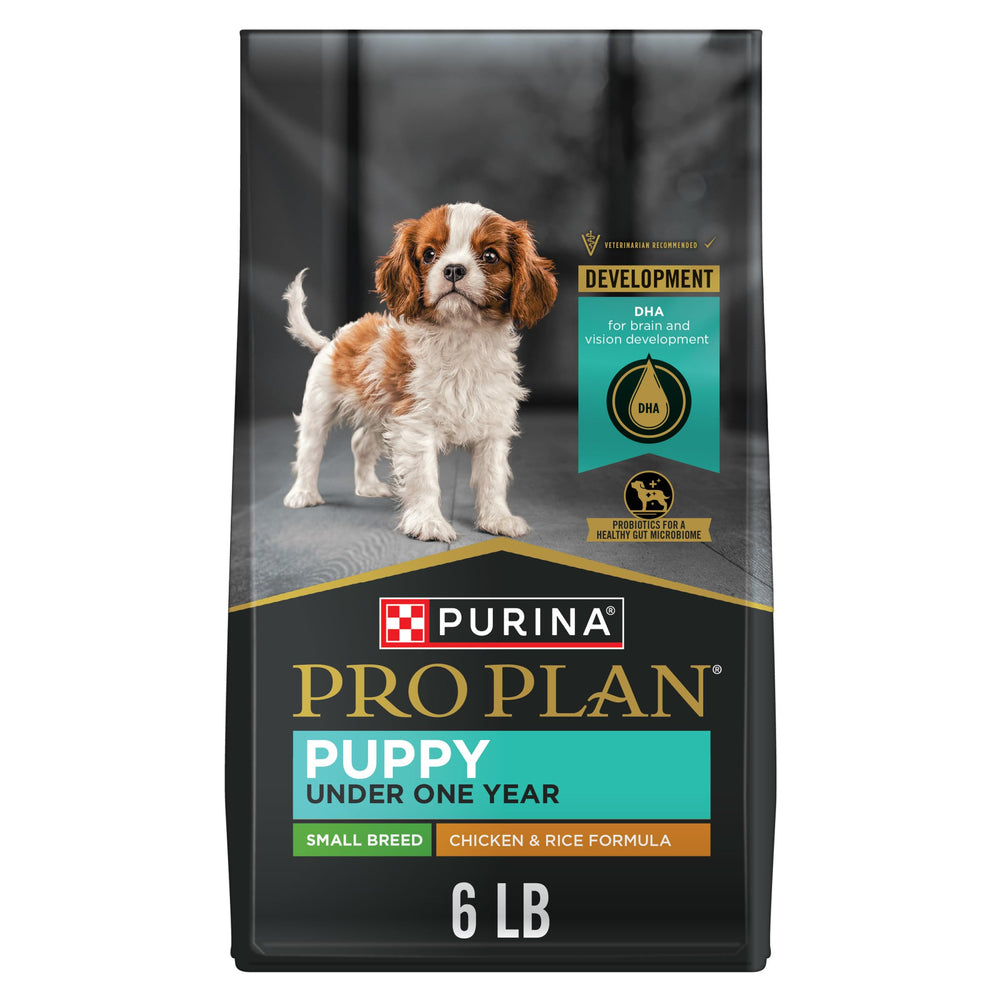 Purina Pro Plan HP petit chiot sac 6 lb, nutrition élevée pour chiots actifs.