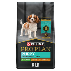 Purina Pro Plan HP petit chiot sac 6 lb, nutrition élevée pour chiots actifs.