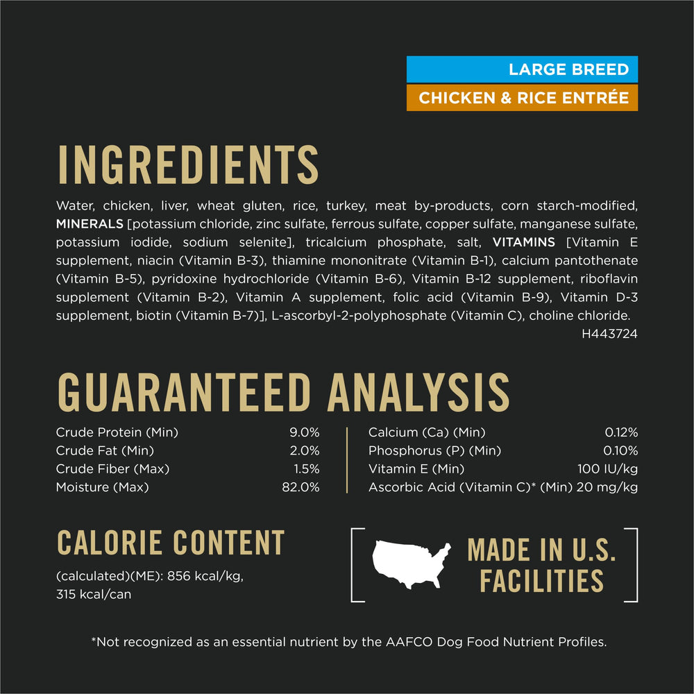 Purina Pro Plan Large Breed boeuf-riz-en-sauce, morceaux en sauce généreuse
