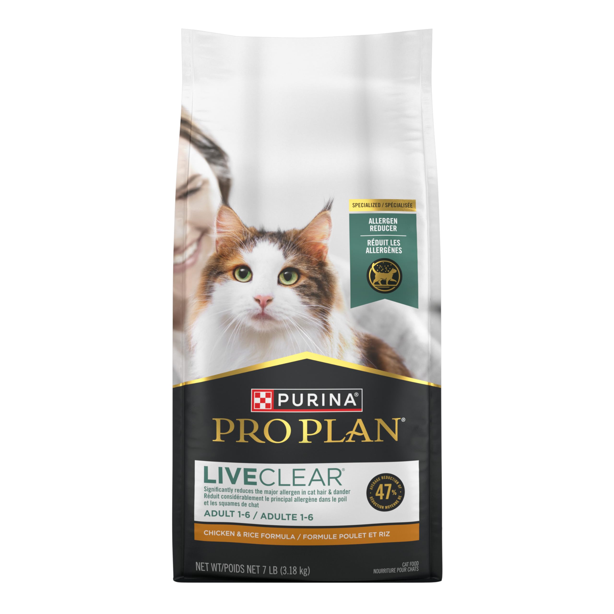 Purina Pro Plan LIVECLEAR emballage-chat-poulet: emballage pratique et frais.