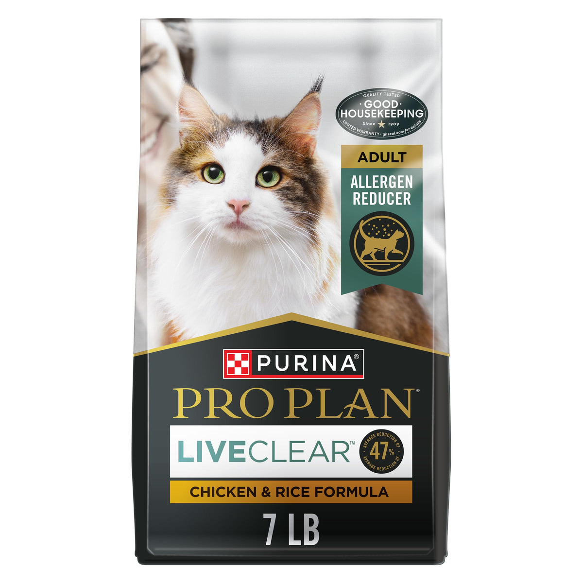 Purina Pro Plan LIVECLEAR sac-chat-poulet-riz: croquettes riches en protéines pour chats actifs.