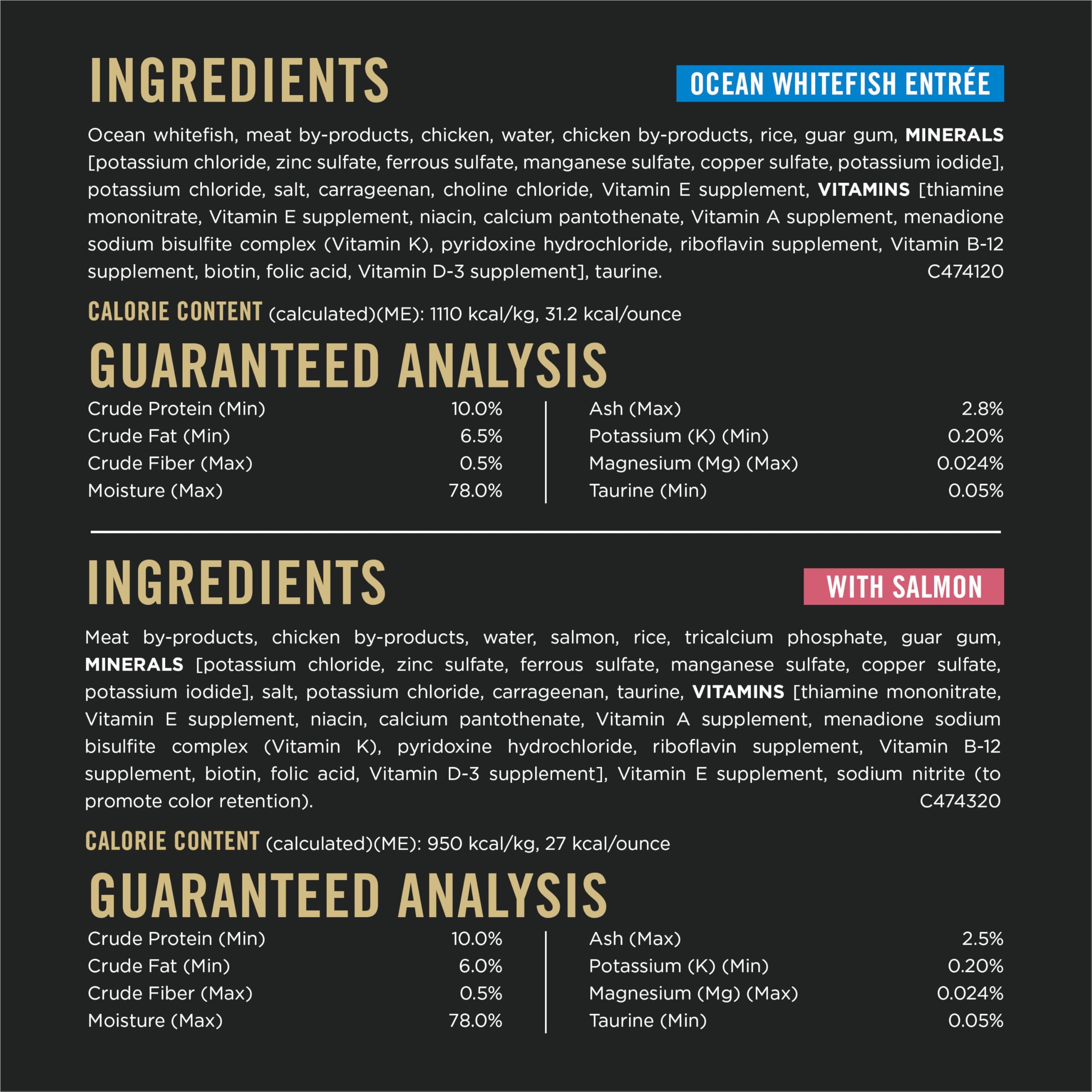 Purina Pro Plan: pâté riche en protéines et taurine pour chat.