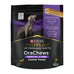 OraChews Pro Plan Veterinary Diets emballage pratique pour grands chiens, soutien dentaire potentiel.