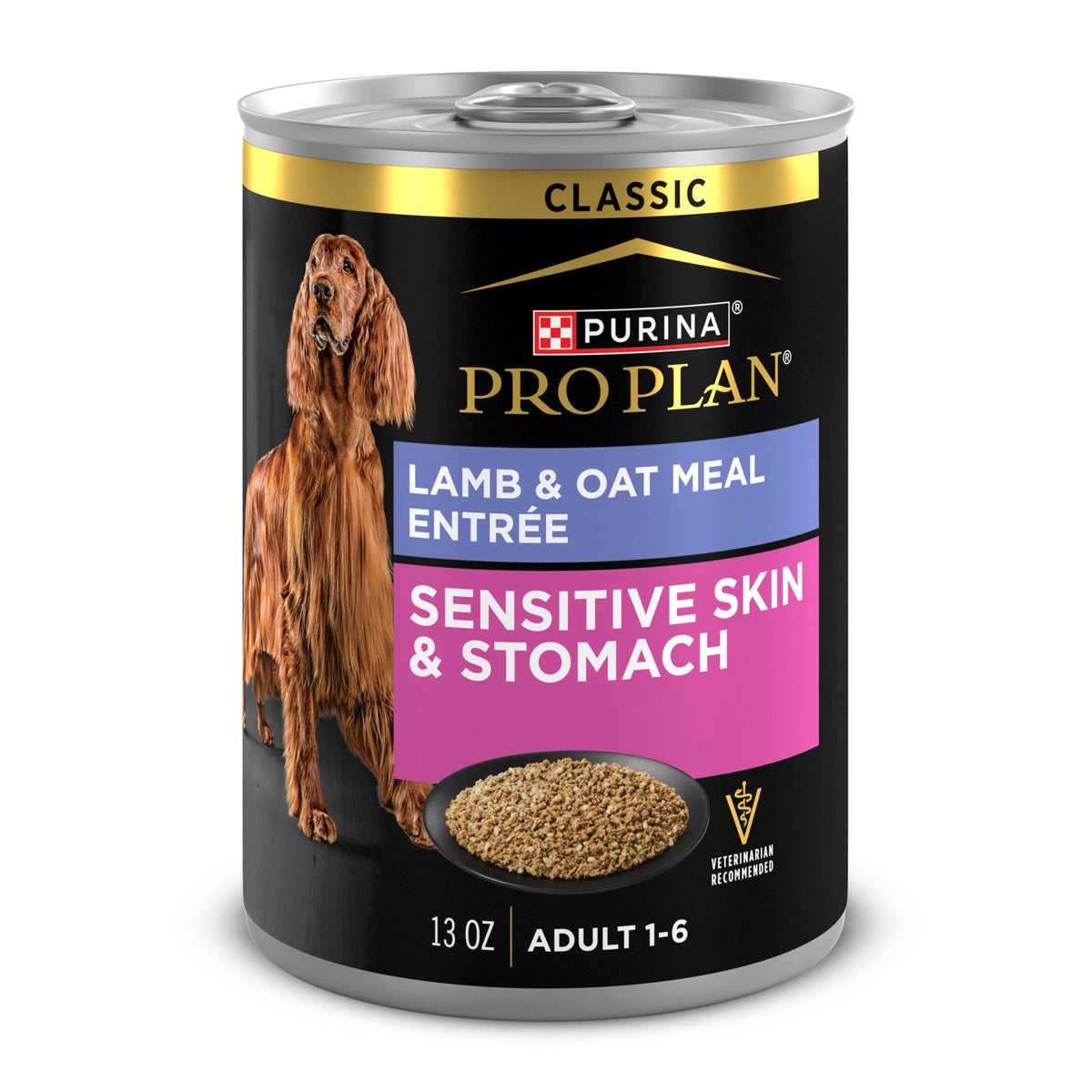 Purina Pro Plan pâté agneau et avoine, boîtes 370 g soutenant une digestion douce