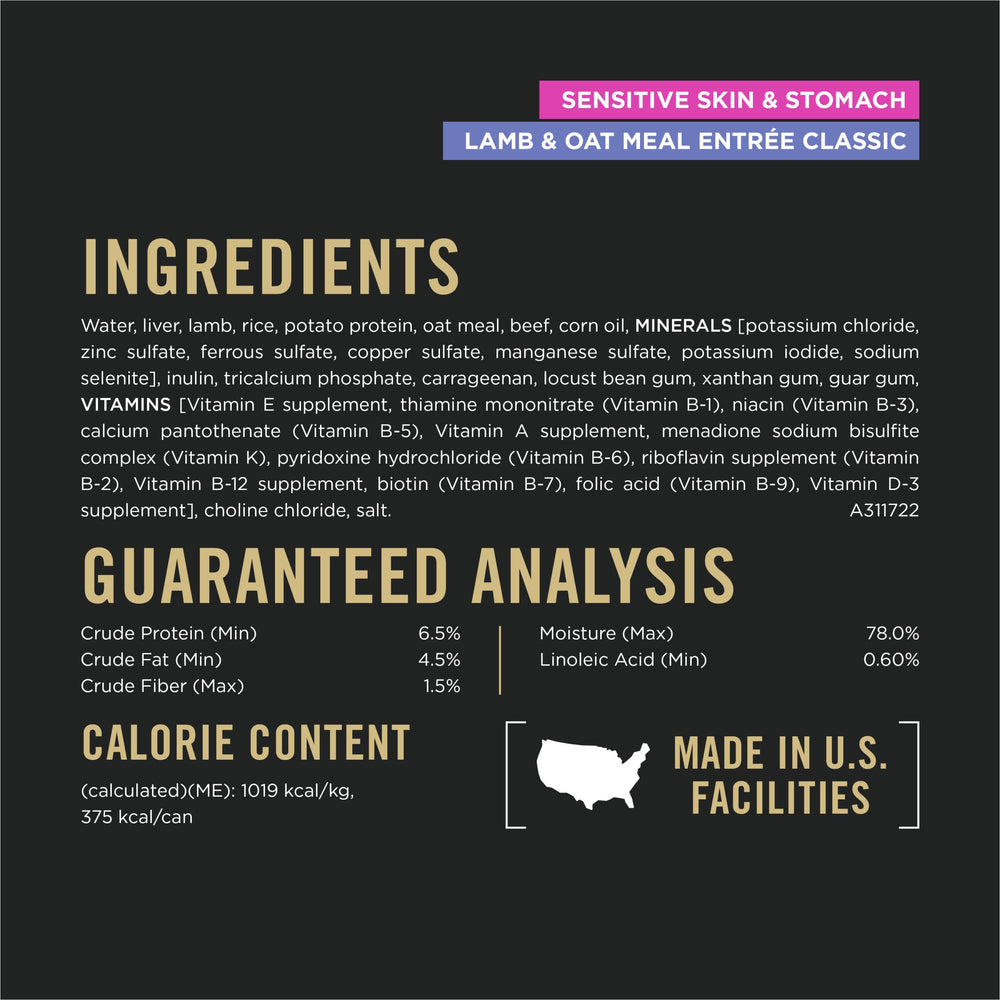 Purina Pro Plan pâté agneau et avoine, pratique et prêt à servir