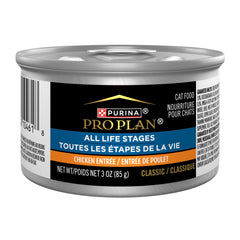Purina Pro Plan Pâté humide au poulet, emballage prêt à servir pour tous les âges.