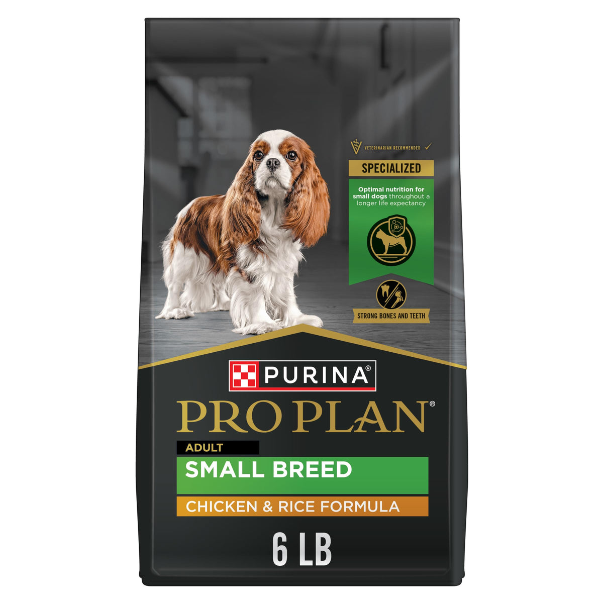 Purina Pro Plan Petite Race croquettes poulet et riz pour chiens actifs, soutien digestif.