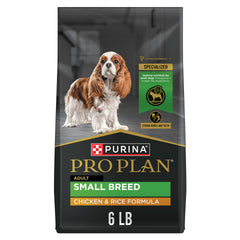 Purina Pro Plan Petite Race croquettes poulet et riz pour chiens actifs, soutien digestif.