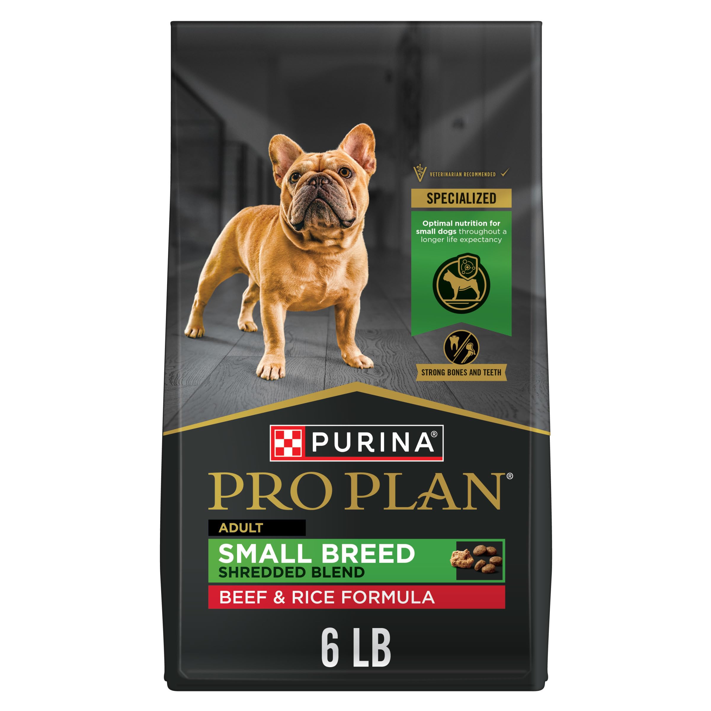 Purina Pro Plan Petite Race, croquettes petites et tendres favorisant digestion.