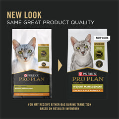 Purina Pro Plan Poids Gestion: croquettes chat poulet faciles à mâcher.