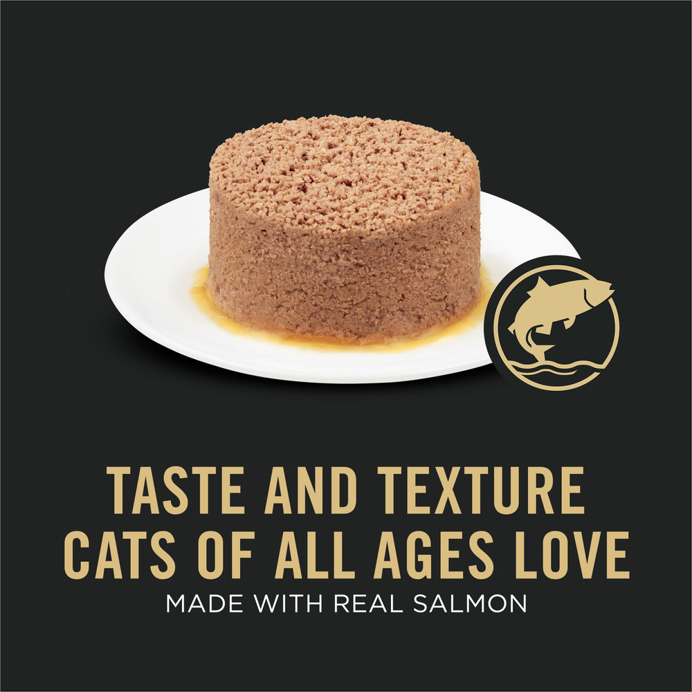 Purina Pro Plan Saumon Pâté Entree, premier ingrédient saumon, saveur naturelle.