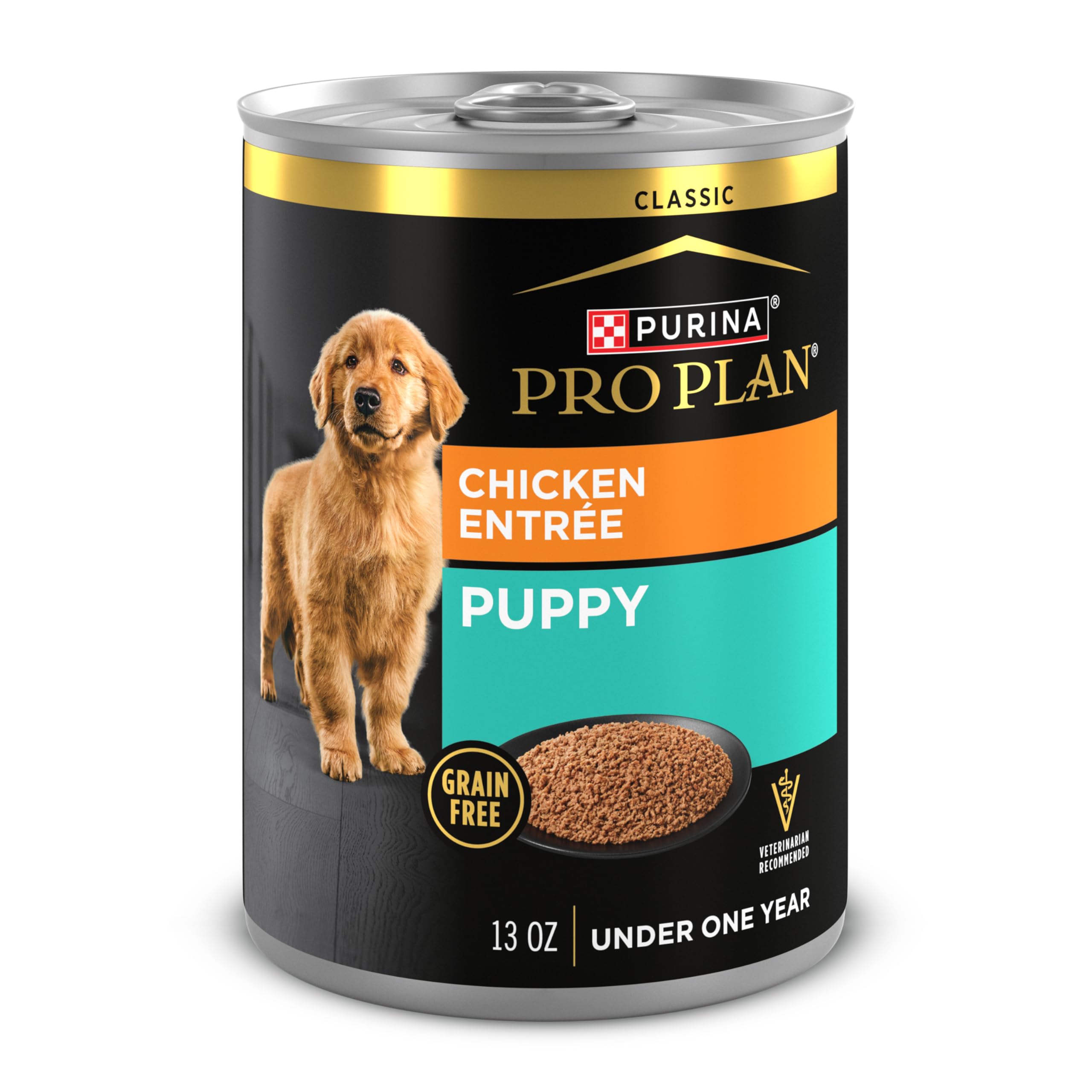 Purina Pro Plan Puppy Entree Poulet – boîte humide prête à servir.