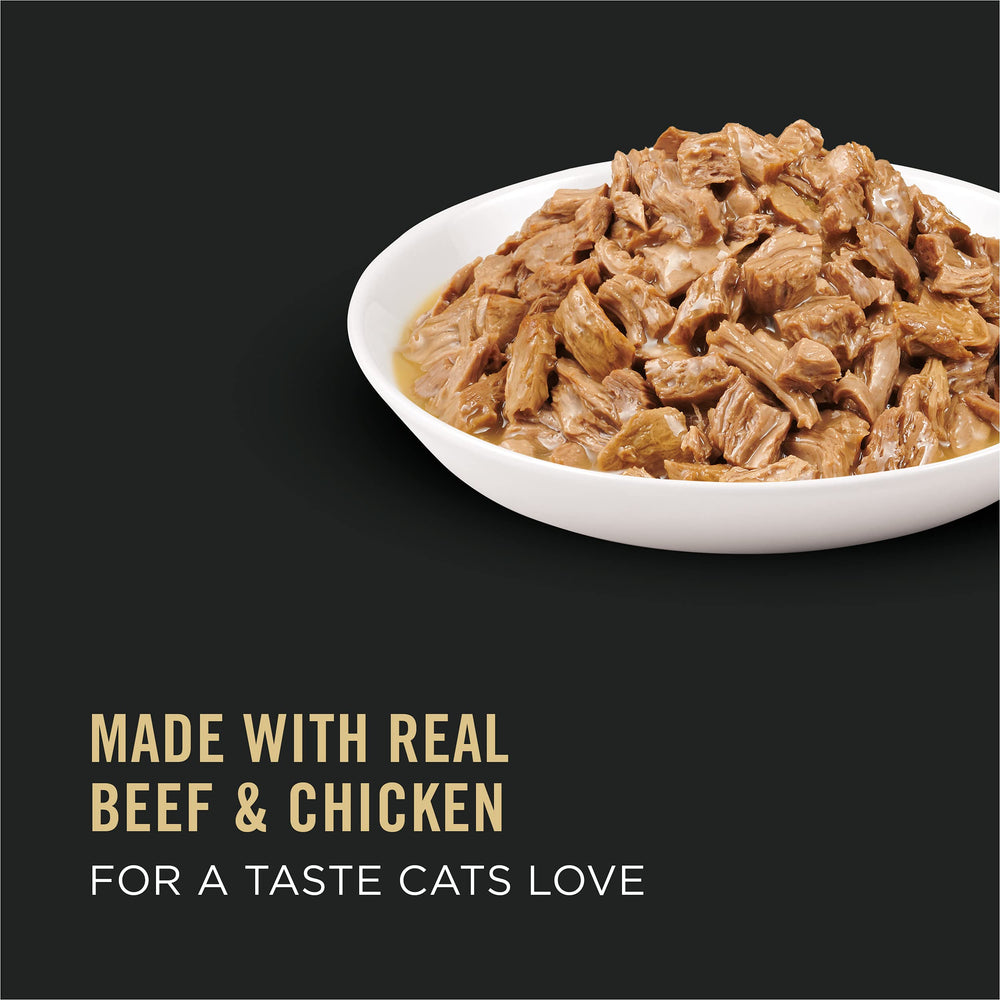 Purina Pro Plan sans colorants artificiels, sauce appétissante pour chats.