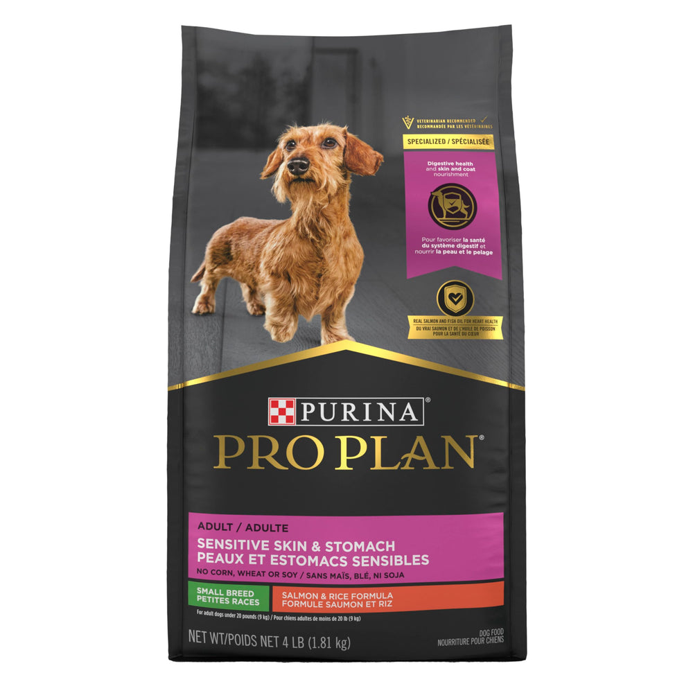 Purina Pro Plan sans maïs, blé ni soja, ingrédients de qualité.