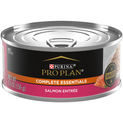 Purina Pro Plan Sauce Saumon Entrée, boîte 156 g ouverte, saveur saumon