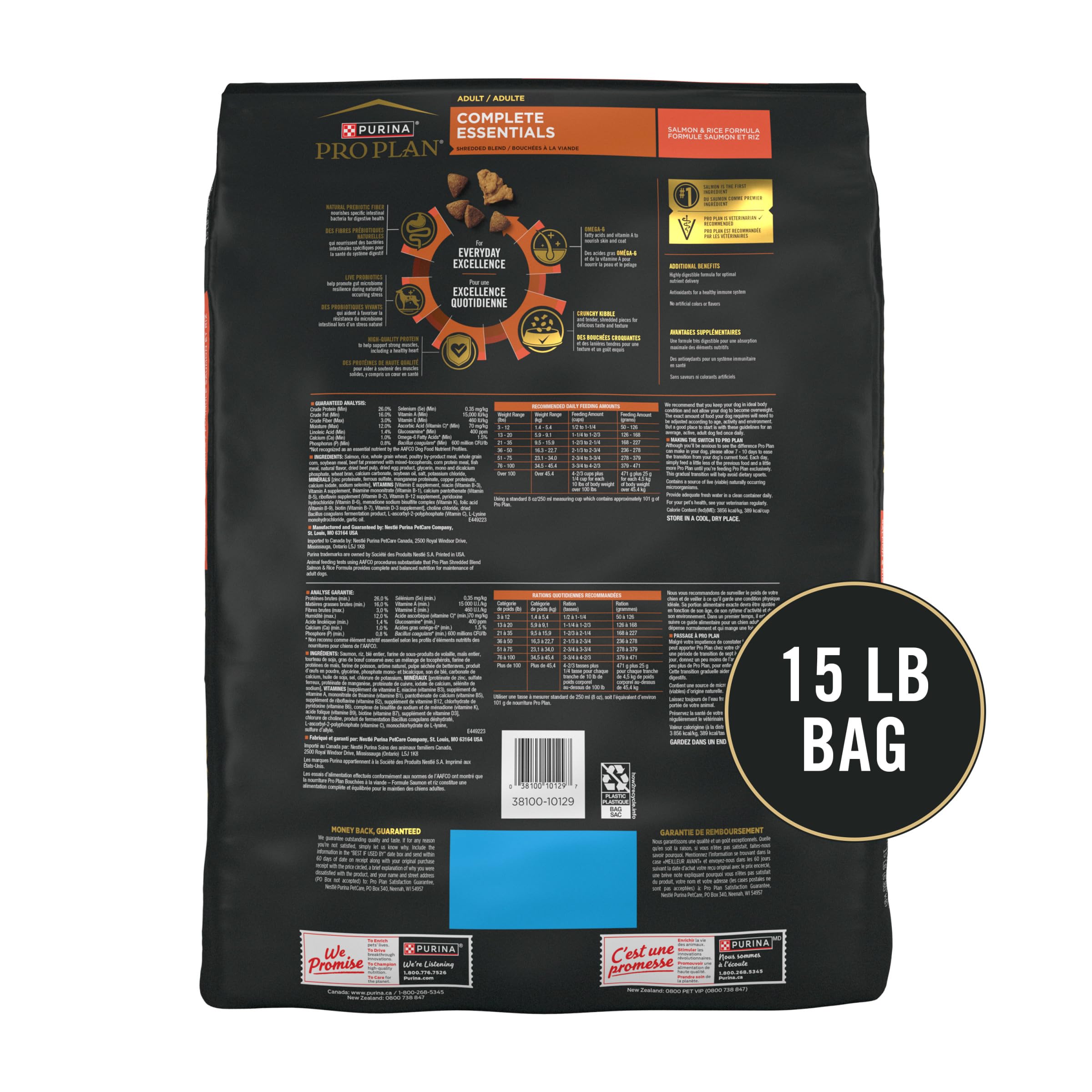 Purina Pro Plan Saumon et Riz – fibres prébiotiques pour flore intestinale