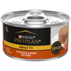 Purina Pro Plan SENIOR 11+ pate poulet-boeuf, texture humide facile à mâcher
