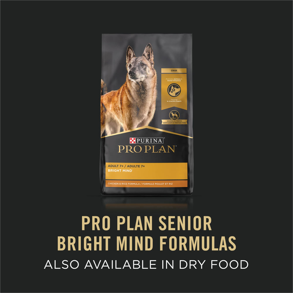 Purina Pro Plan Senior Bright Mind sans colorants ni conservateurs artificiels.