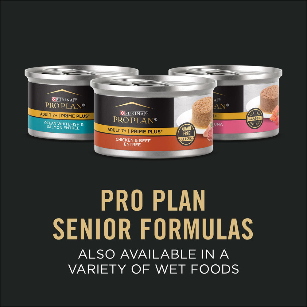 Purina Pro Plan Chat sénior recommandée par les vétérinaires pour chats seniors.