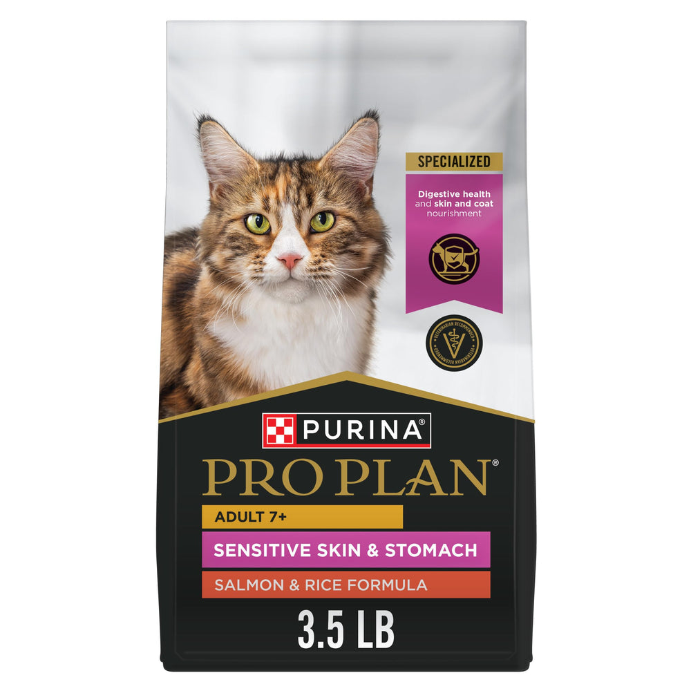 Purina Pro Plan Senior Chat Saumon-Riz, croquettes faciles à digérer pour le quotidien