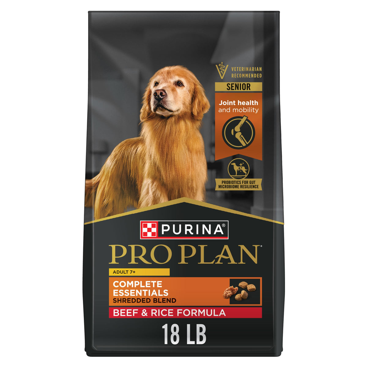 Purina Pro Plan Senior – sac boeuf et riz, repas équilibré pour chien âgé
