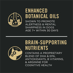 Étiquette Bright Mind sur l’emballage Purina Pro Plan Senior 7+.
