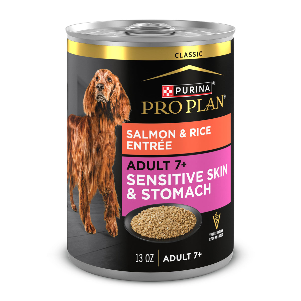 Purina Pro Plan Senior Entree Saumon et Riz, texture en sauce et digestion douce.