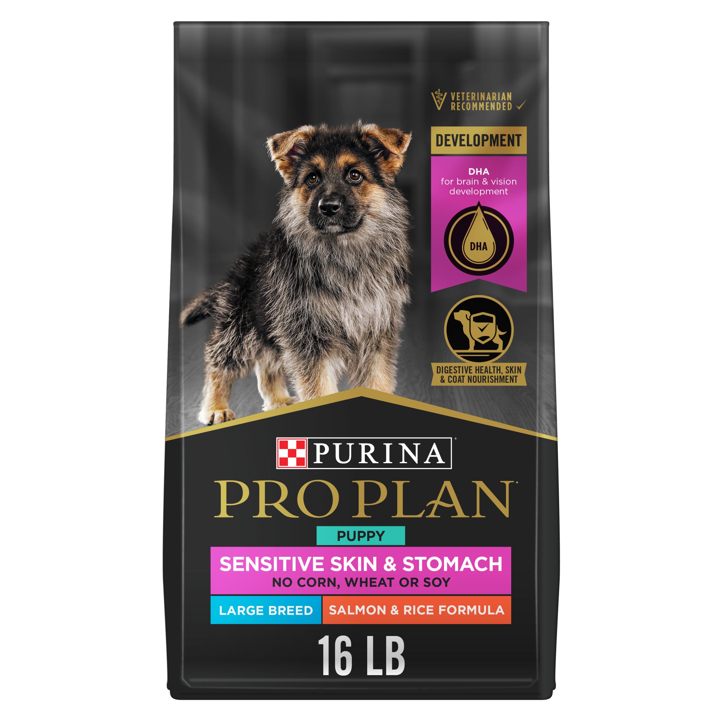 Purina Pro Plan Sensitive peau et estomac – croquettes grande race, saumon et riz, soutien digestif