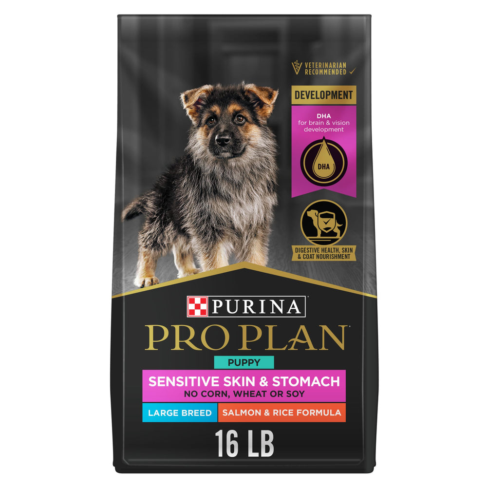 Purina Pro Plan Sensitive peau et estomac – croquettes grande race, saumon et riz, soutien digestif