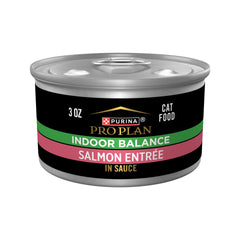 Purina Pro Plan Soin Intérieur saumon et riz en sauce, boîte 24, repas humide pratique.