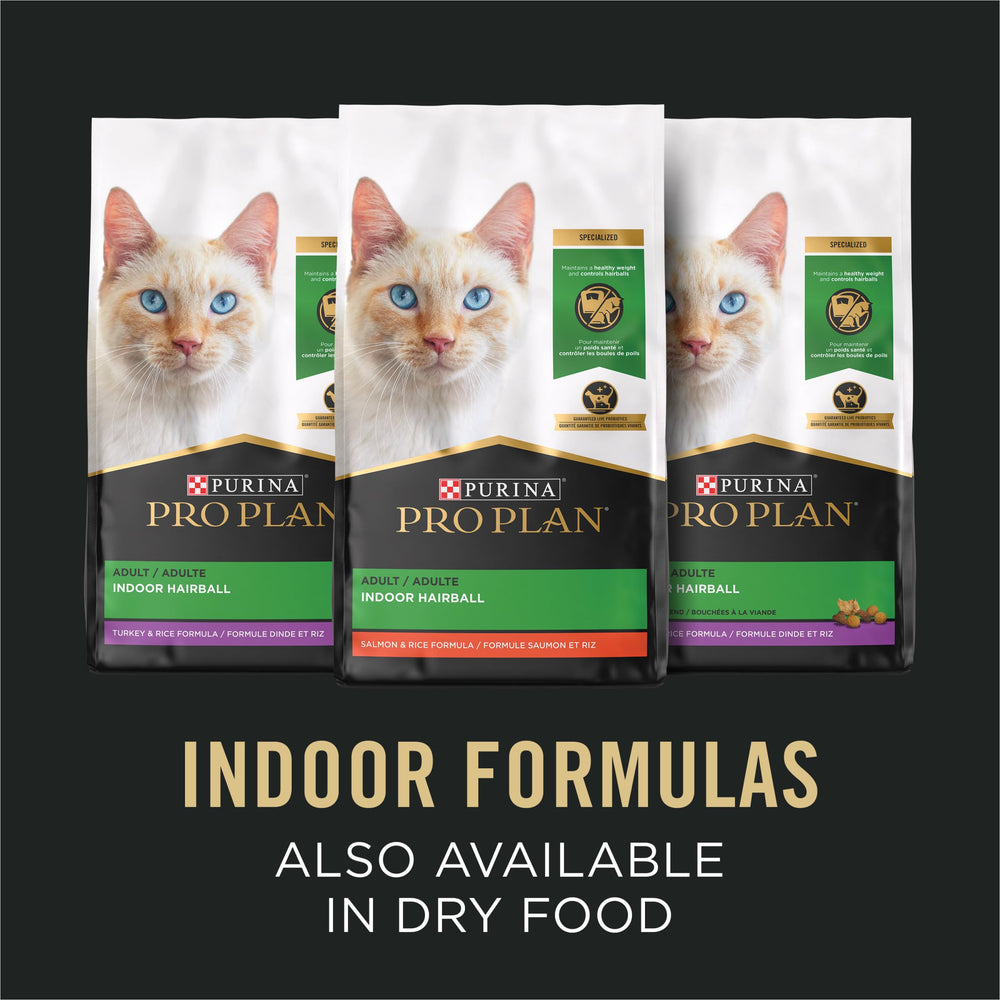 Purina Pro Plan Soin Intérieur saumon avec fibres pour digestion saine.