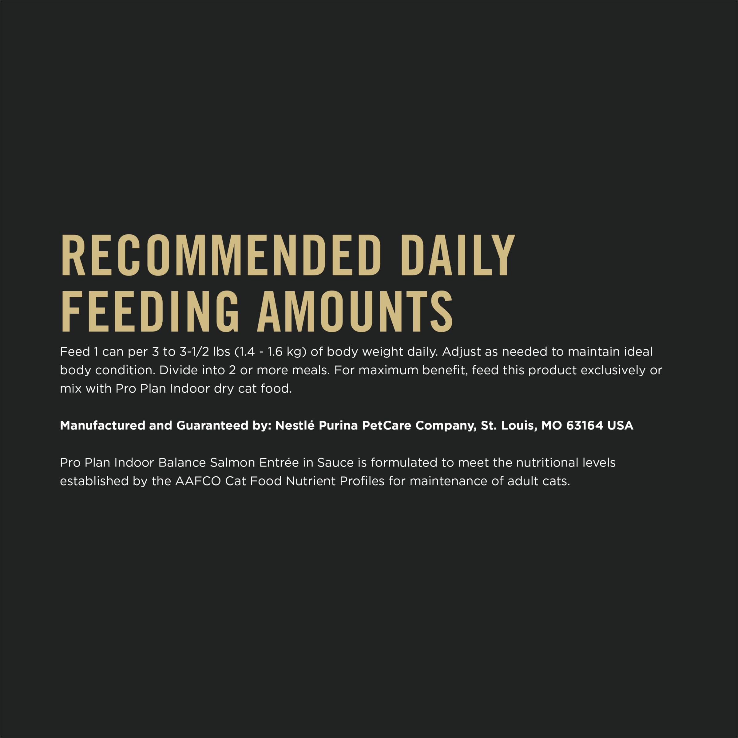 Purina Pro Plan Soin Intérieur composition nutritionnelle, avec 25 vitamines et minéraux essentiels.
