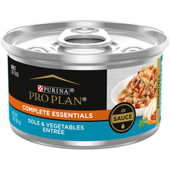Purina Pro Plan Sole et légumes en sauce, texture pâte appétissante pour chat adulte.