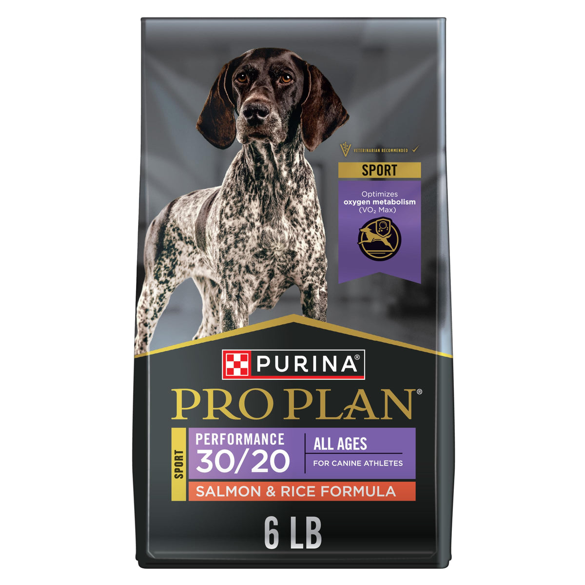 Purina Pro Plan Sport 30/20 Saumon et Riz – sac 2,7 kg, alimentation pour chien actif.