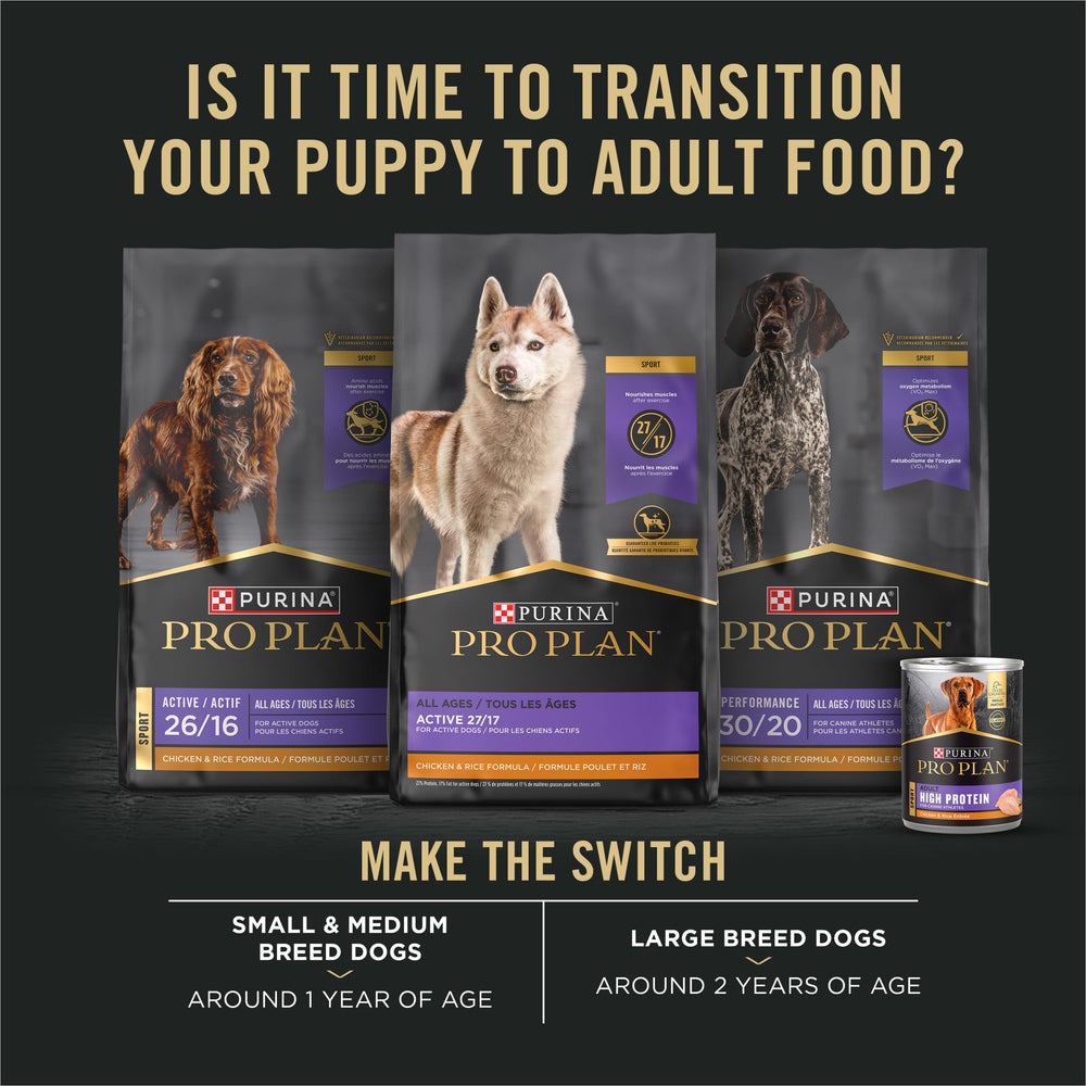 Purina Pro Plan Sport Développement antioxydants soutenant le système immunitaire naissant.